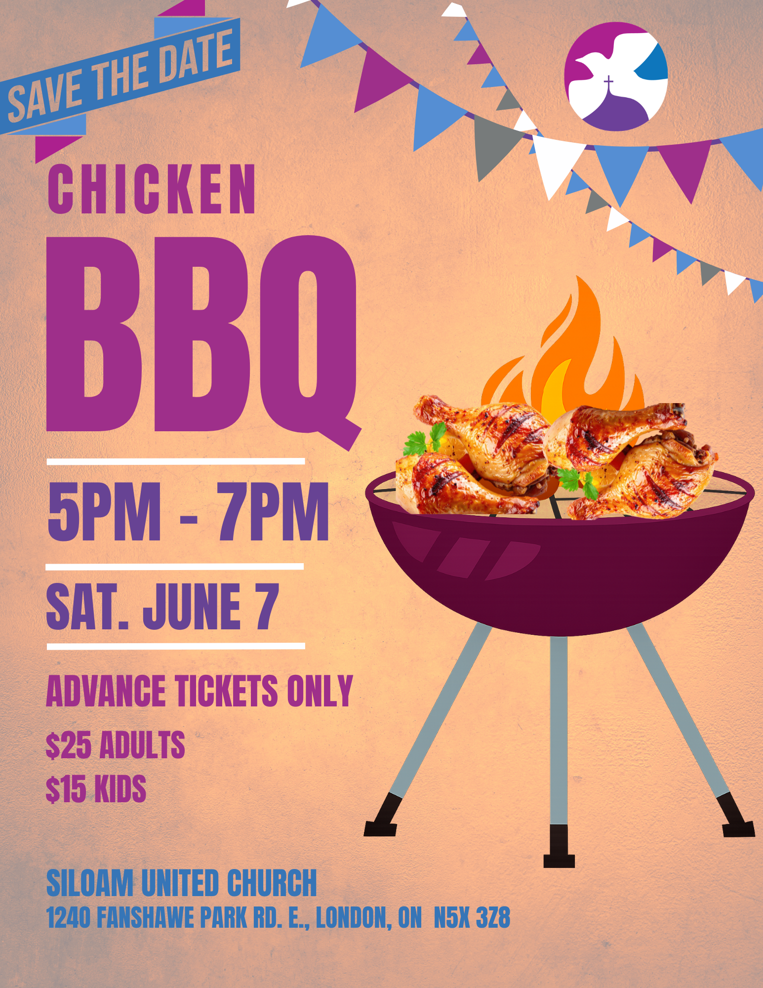 2026 Siloam Chicken BBQ - Save the Date Poster (8.5 x 11 in)